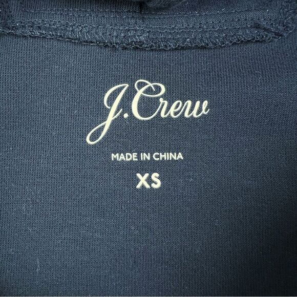 J.Crew Navy Blue Pullover Hoodie Anorak + Metallic Gold Hood - Picture 9 of 12